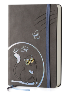 Дівочий щоденник-записник Cat Book А5 (Grey) cat book-4 фото