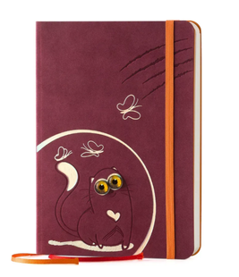 Дівочий щоденник-записник Cat Book А5 (Wine) cat book-9 фото