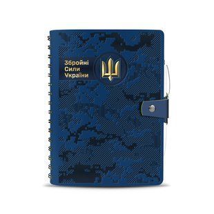 Блокнот на пружині піксель "Збройні Сили України" (Синьо-жовтий) (Золото) SPR-PIX-BLUYEL-GLD фото